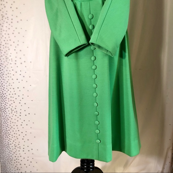 Sold!Vintage 1960’s Richard Frontman Green Dress - Picture 5 of 8